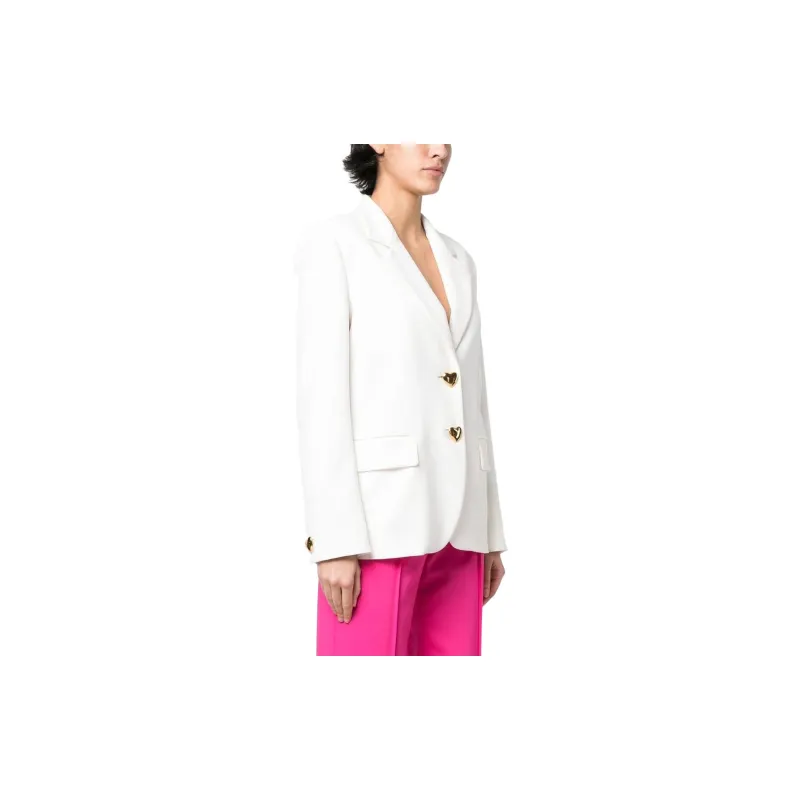 MOSCHINO Heart Shaped Buttons Tailored Blazer-3