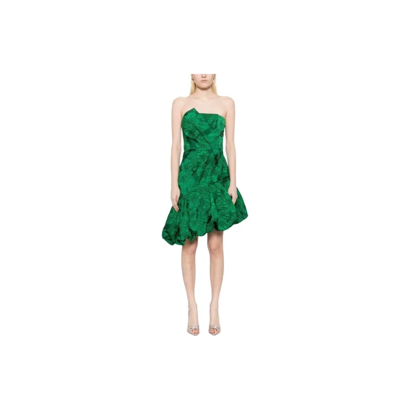 Marchesa Notte Calathea Asymmetric Minidress-1