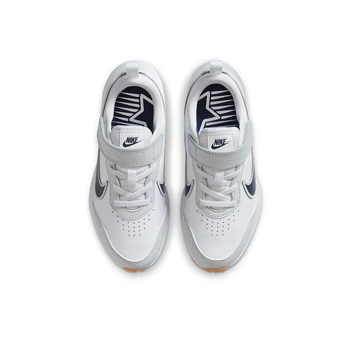 Nike Varsity Leather Low Top Sports Casual Shoes Gray Black Children Aged 3 7 Years Old-3