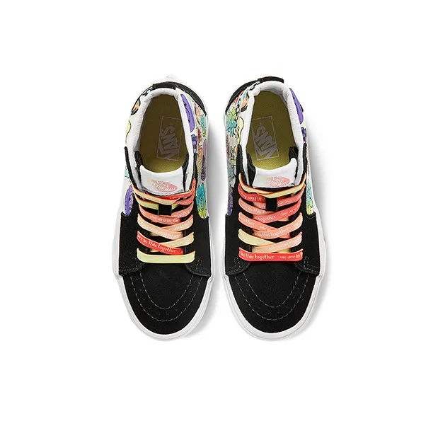Vans SK8 Anti-Slip Wear-Resistant High-Top Skateboard Shoes Black Children Aged 3-7 Years Old-3