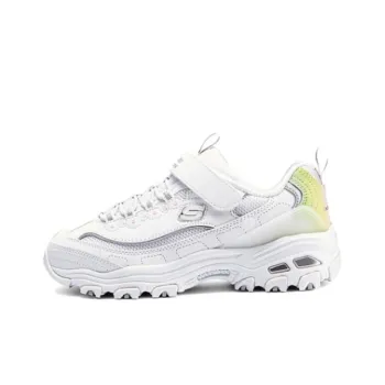 Skechers Cushioned Wear Resistant Breathable Kids Lifestyle Shoes White Teenagers
