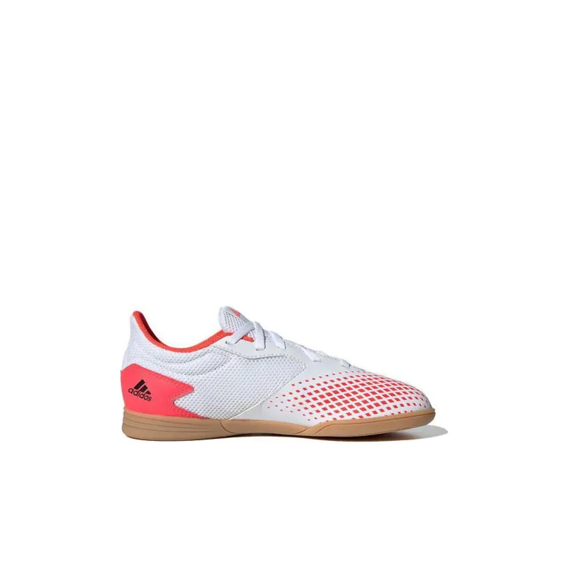 Adidas PREDATOR Series 20.4 Indoor Sala Boots J IN Breathable Low-Top Kids' Soccer Shoes White Black Orange Kids'-1