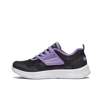 Skechers Comfy Flex 1.0 Cushioning, Slip Resistant, And Abrasion Resistant Kids Lifestyle Shoes Black Purple Teenagers