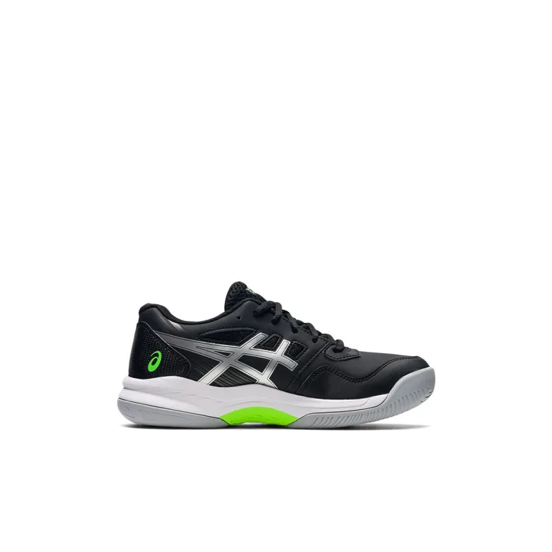 Asics Gel Game 8 Cushioned Slip Resistant Low Top Kids' Running Shoes Black Silver Kids'-1