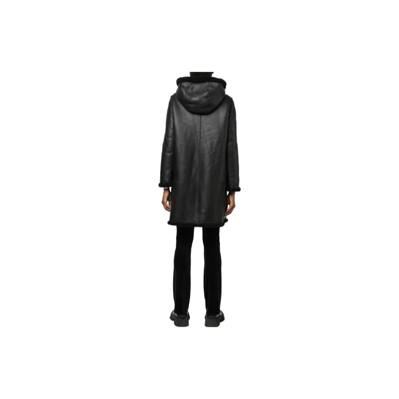 Maje Leather Jackets Women's Black-2
