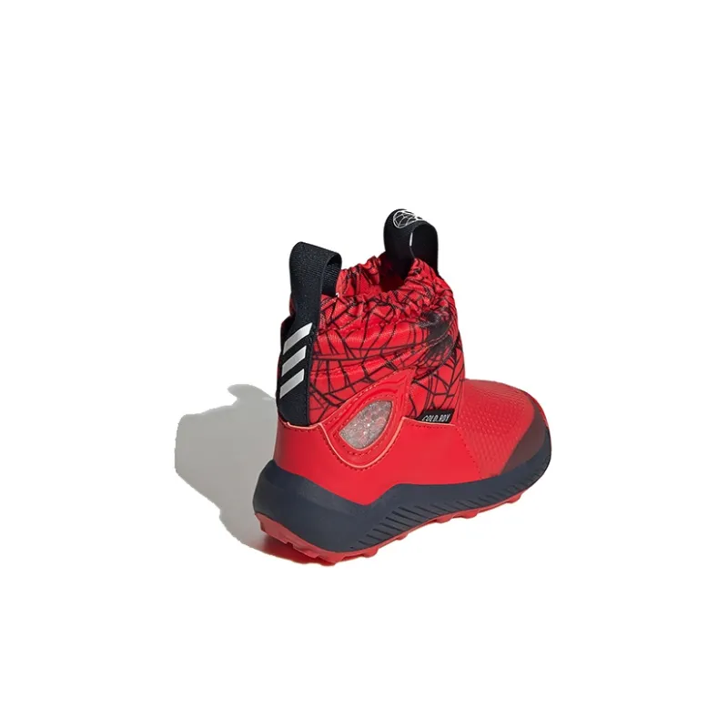 MARVEL x Adidas Waterproof And Warm Mid Top Toddler Shoes Red Black Infant And Toddler-3