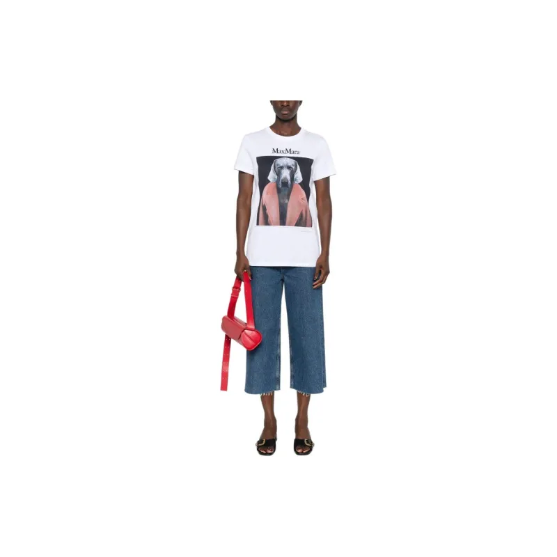 MaxMara Graphic Printed Crewneck T Shirt-1