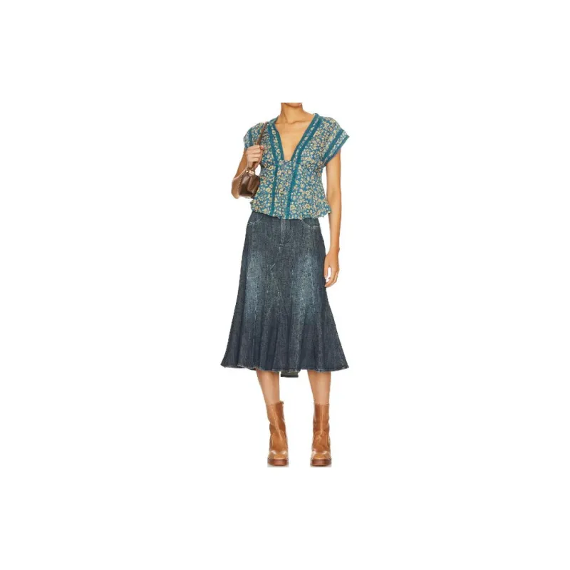 FREE PEOPLE T-Shirt Women's Blue-1