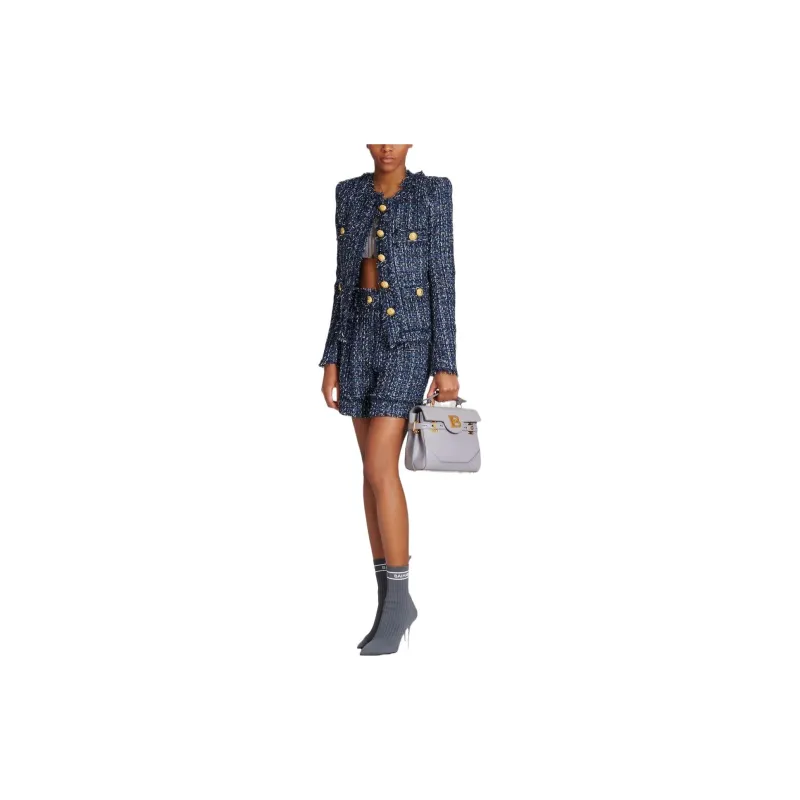 BALMAIN Jackets Women's Blue-2