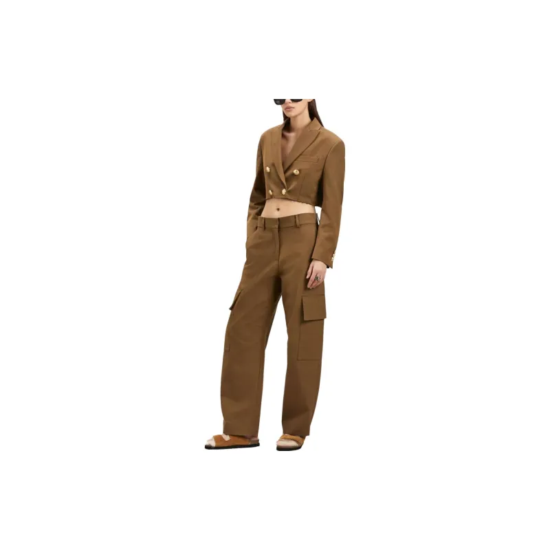 PALM ANGELS Mid Rise Tapered Cargo Pants-1
