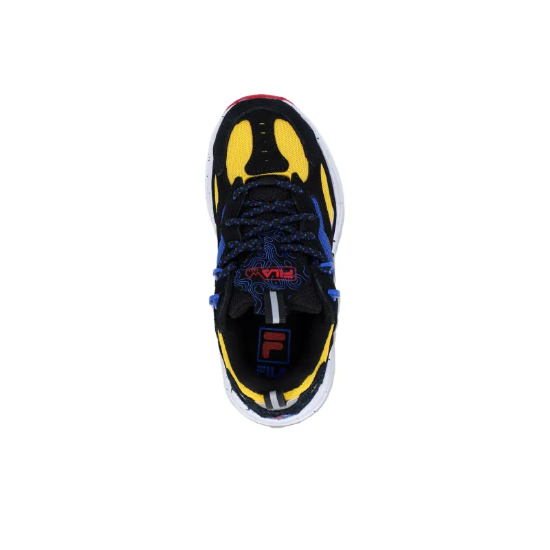 FILA KIDS Durable Breathable Low Top Kids' Running Shoes Black Yellow Kids'-4
