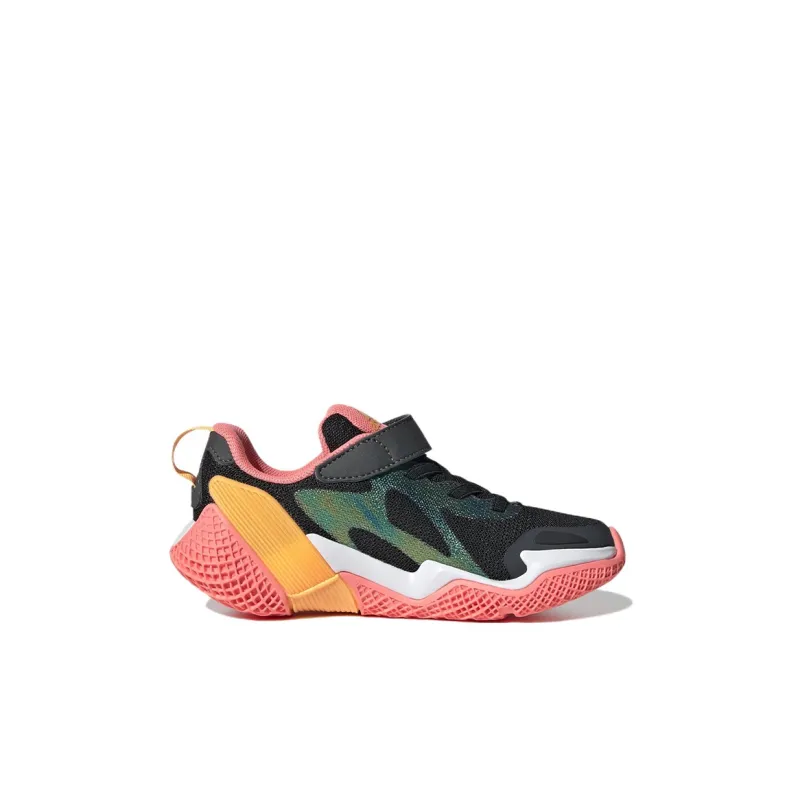 Adidas 4Uture Rnr El K Wear Resistant Low Top Kids' Running Shoes Black Pink Kids'-1