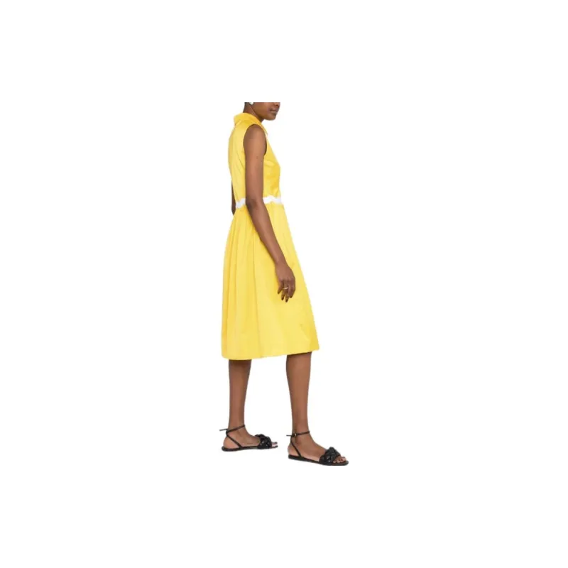 MOSCHINO Sleeveless Dresses Women's Yellow-3