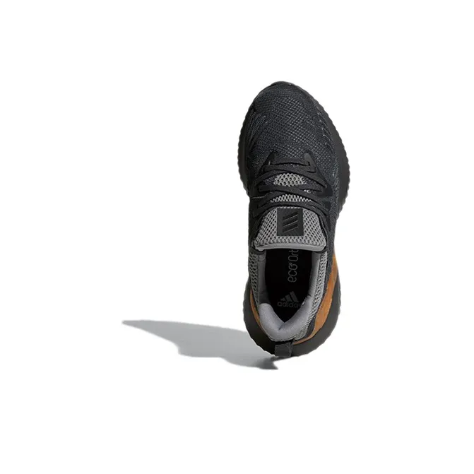 Adidas AlphaBounce Beyond J Anti-Slip And Wear-Resistant Breathable Mid-Top Kids' Running Shoes Black Gray Teenagers-3