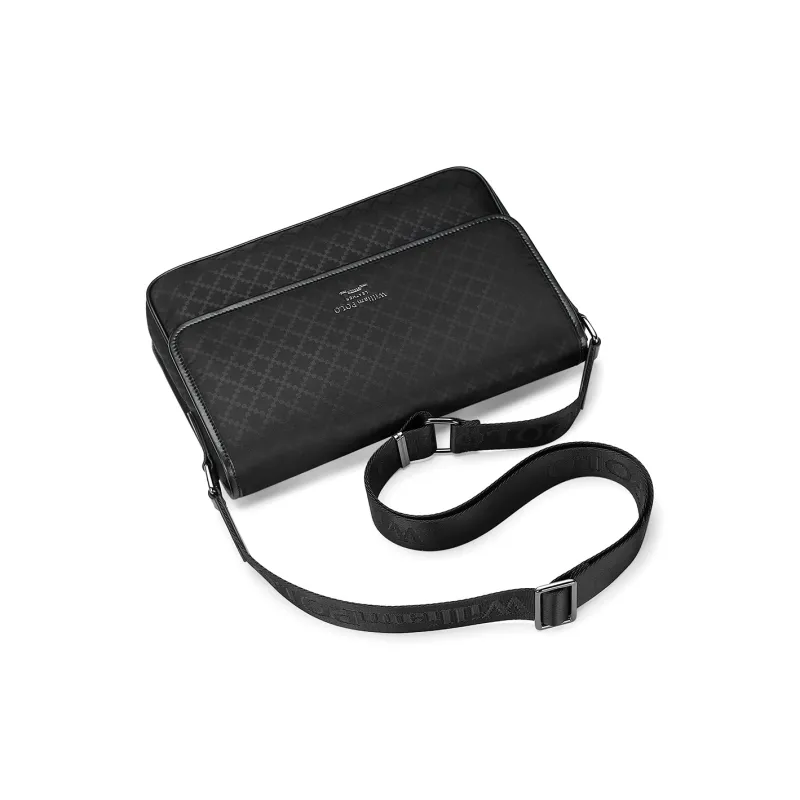 WilliamPOLO Fabric Messenger Bag Shoulder Bag Regular Men's Black-2