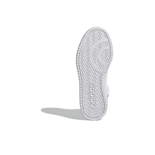 Adidas Neo Hoops 2.0 K Anti Slip Wear Resistant Mid Top Skateboard Shoes White Blue Kids'-5