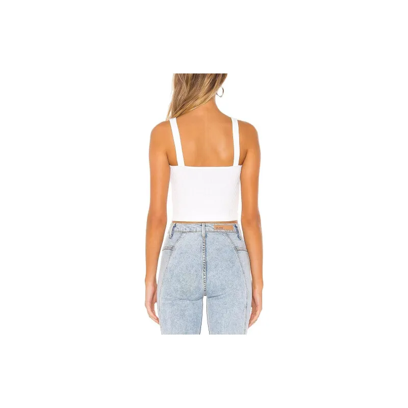 FREE PEOPLE Solid Rib Brami Tank Tops Women's White-2