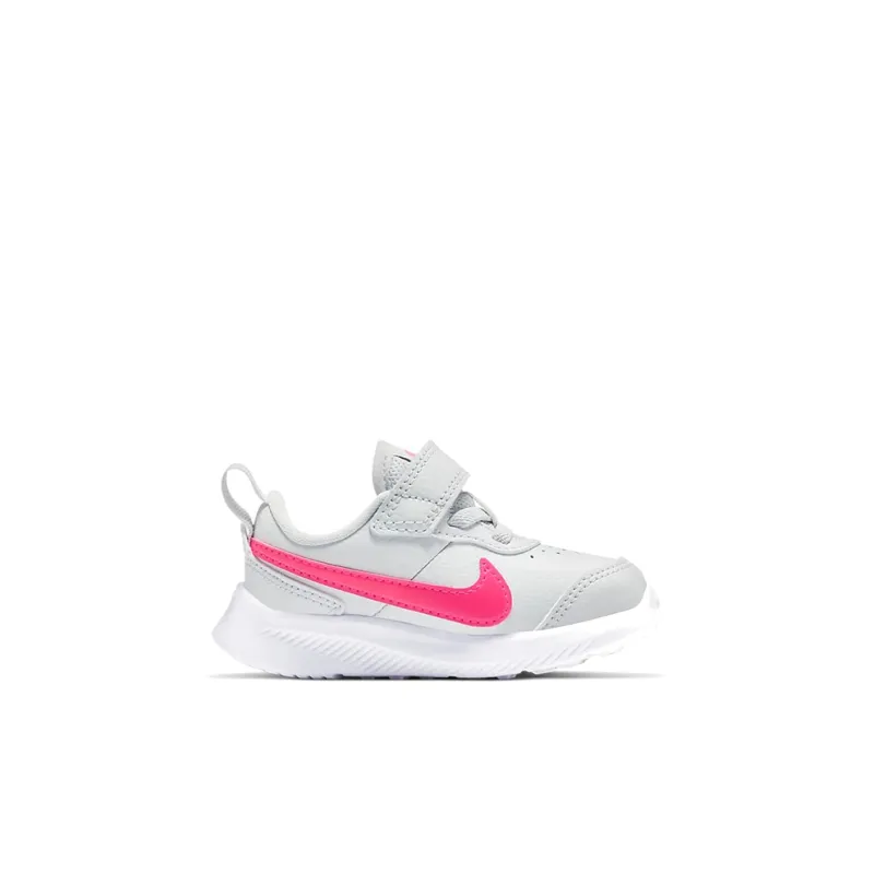 Nike Varsity Leather Low Top Sports Casual Shoes Gray Pink Infant And Toddler-1