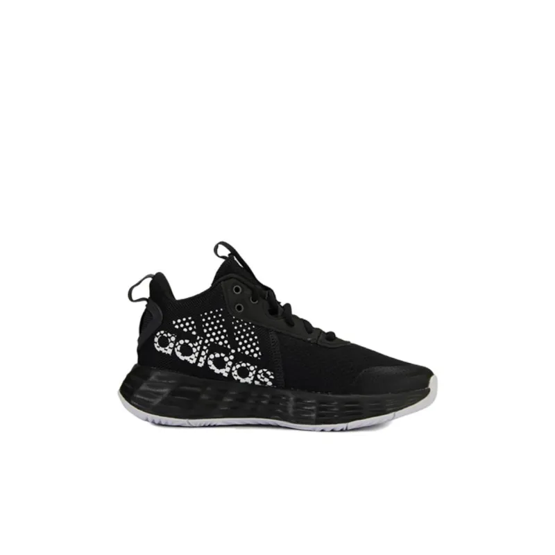 Adidas OwnTheGame 2.0 Slip Resistant And Breathable Mid Top Children's Basketball Shoes Black White Kids'-1