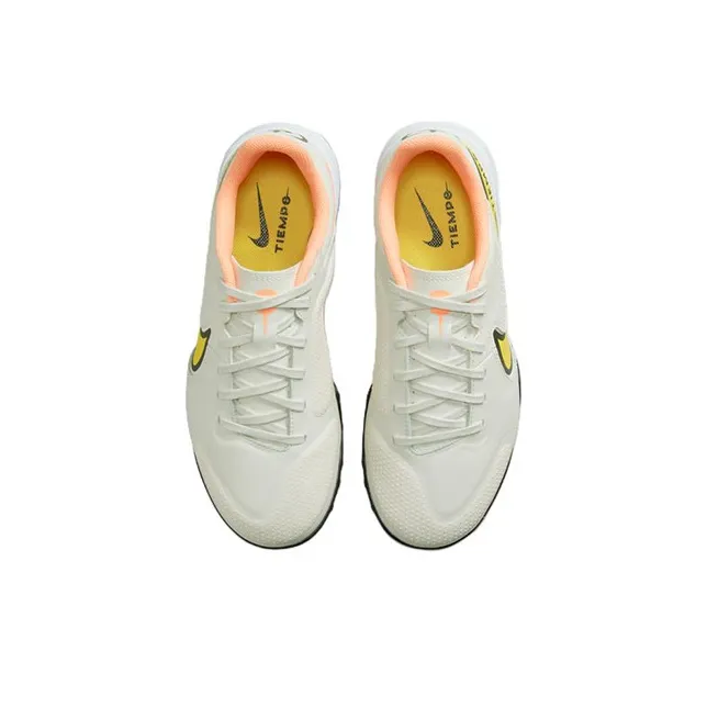 Nike Tiempo Legend 9 Academy TF Anti Slip Wear Resistant Low Top Kids' Soccer Shoes Gray Yellow Kids'-3