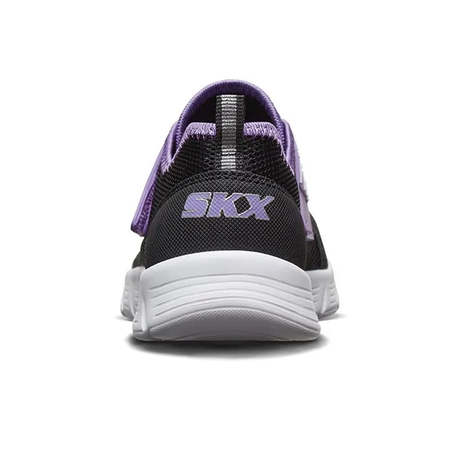 Skechers Comfy Flex 1.0 Cushioning, Slip Resistant, And Abrasion Resistant Kids Lifestyle Shoes Black Purple Teenagers-3