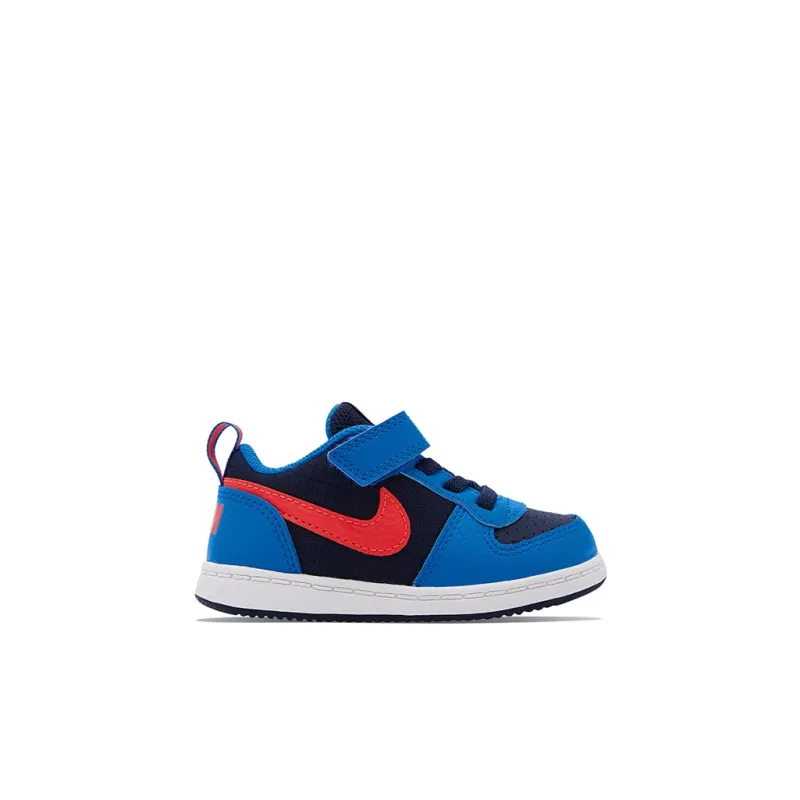 Nike Court Borough Low Top Skateboard Shoes Blue Red Black Infant And Toddler-1