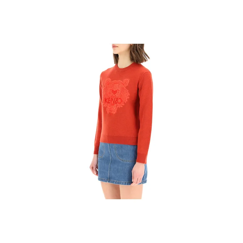 KENZO SS21 Slim Fit Sweater Women's Red-3