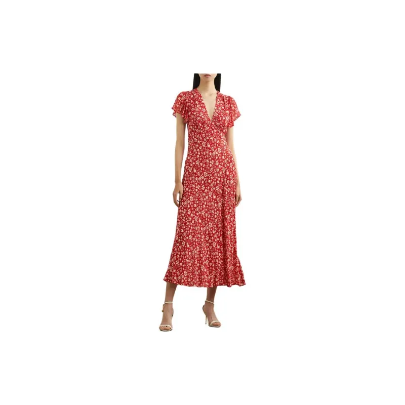 Rixo SS24 Short-Sleeved Dresses Women's Red-2