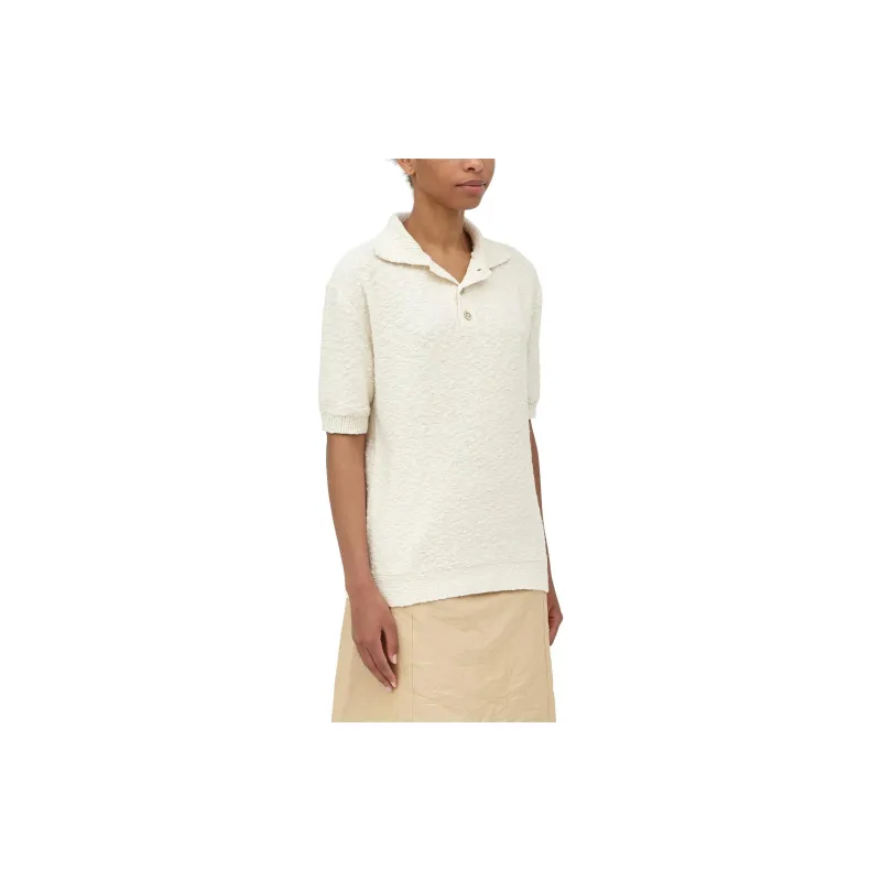 Maison Margiela Short Sleeved Knitted Polo Shirt-4