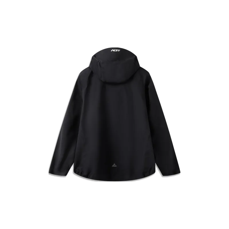 LiNing Running Collection Water Resistant Windproof Breathable Windbreaker Jacket Unisex Black-1