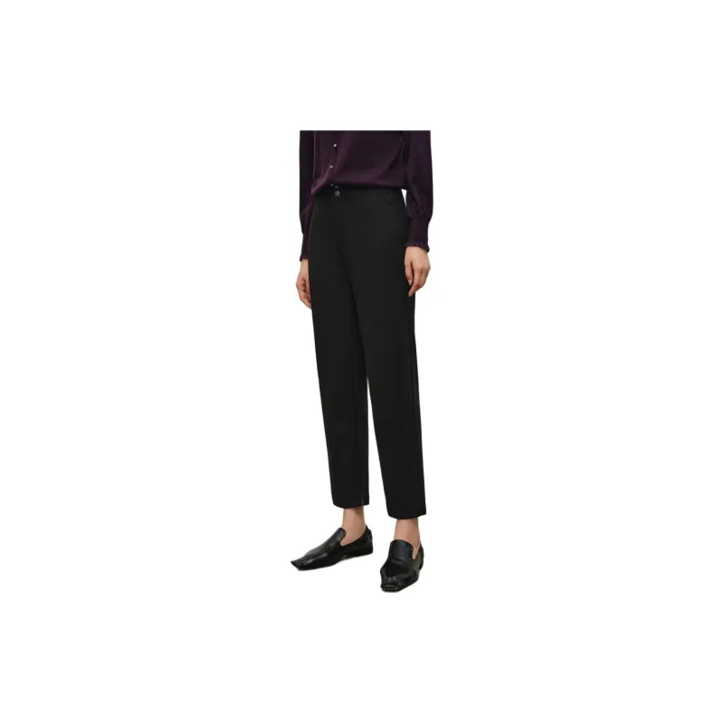 JZ. ANNAKRO Casual Pants Women's Plain Black-3