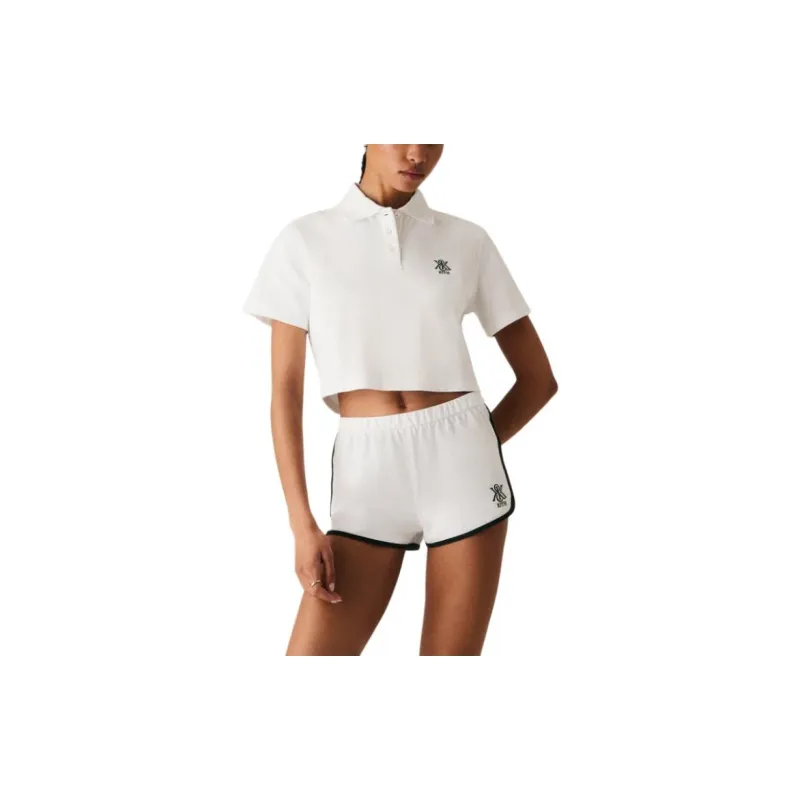 KITH Women's 2024 Summer Collection SS24 Laramie Cropped Polo Polo Shirt Women's Light Green-2