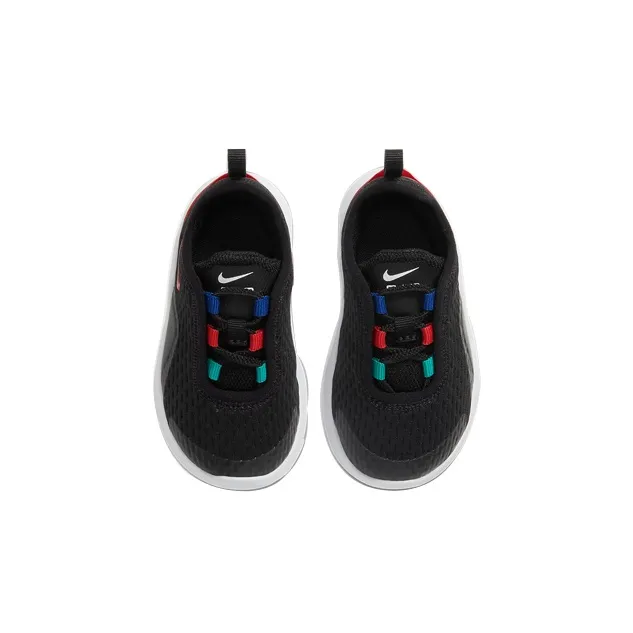 Nike Air Max Motion MC Abrasion Resistant Shock Absorbers Low Top Running Shoes Black Red Infant And Toddler-2