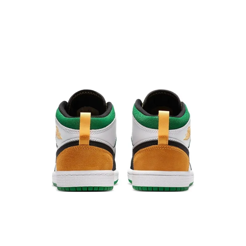 Jordan 1 Mid SE White Laser Orange Lucky Green PS-2