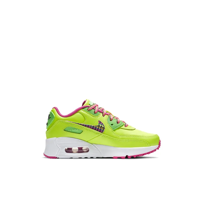 Nike Air Max 90 Leather Volt Fire Pink GS-1