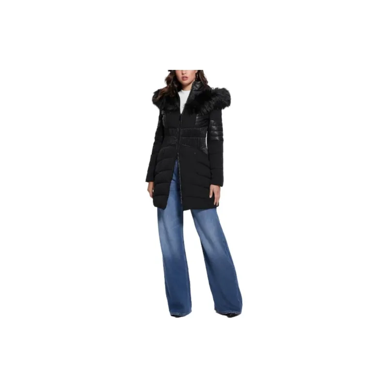 GUESS Eco Oxana Quilted Jacket Jackets Coats Women's Black-1