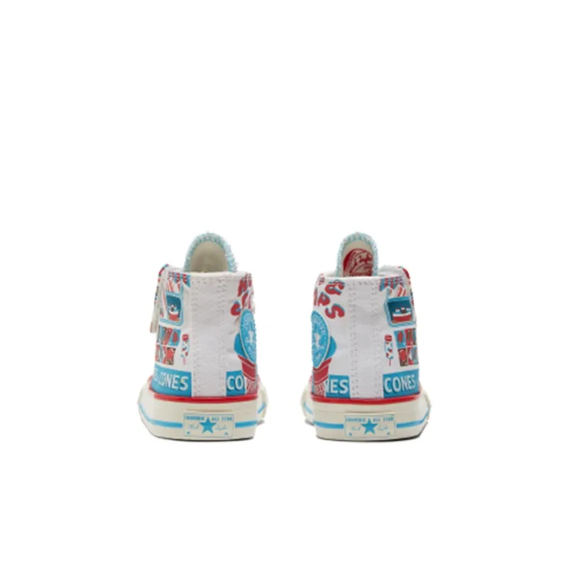Converse 1970s Anti-Slip Wear-Resistant High-Top Toddler Shoes White Blue Red Infant And Toddler-4