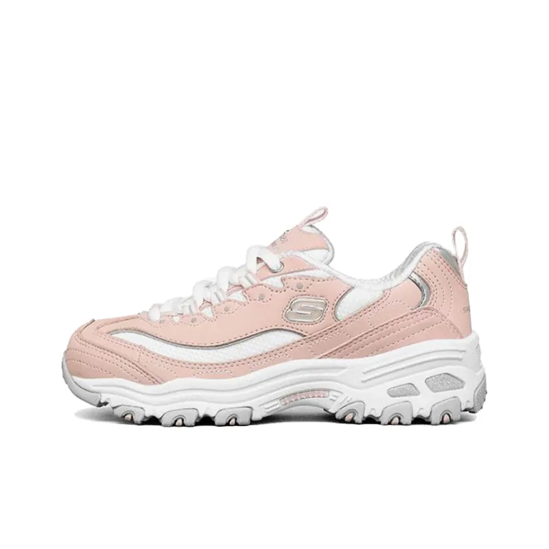 Skechers Abrasion Resistant Breathable Low Top Kids Lifestyle Shoes Light Pink Teenagers-0