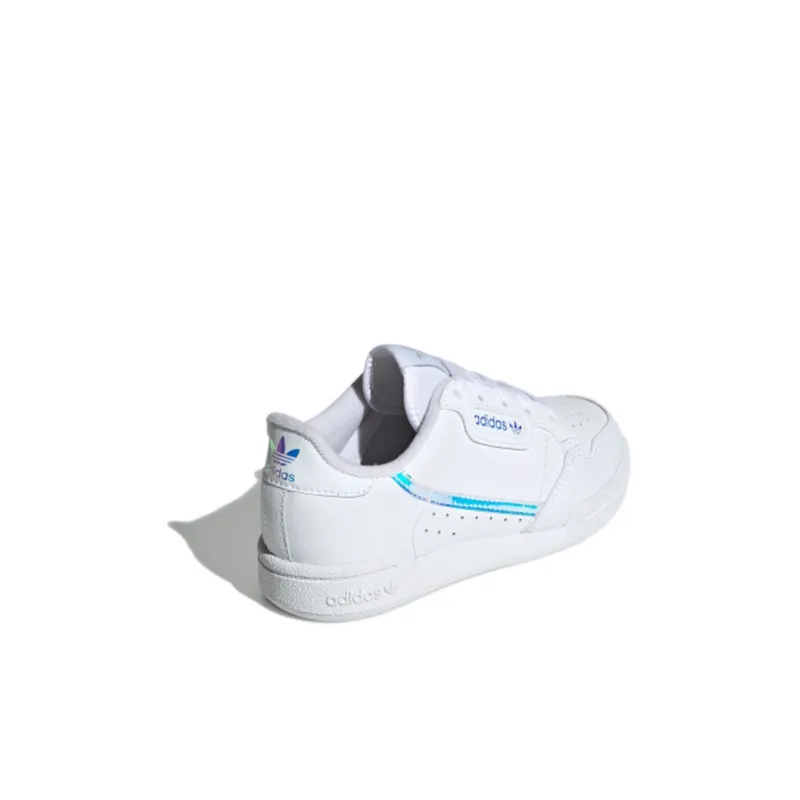 Adidas Originals Continental 80 C Low Top Kids' Skateboarding Shoes White Blue Children Aged 3 7 Years Old-3