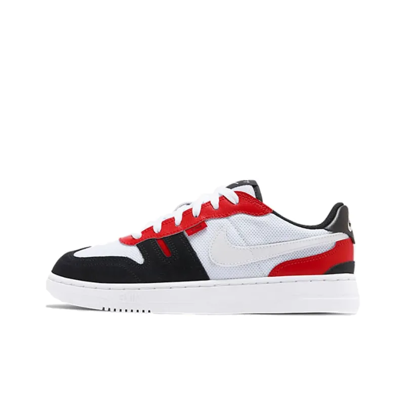 Nike Squash Type Slip Resistant Shock Absorbers Low Top Kids' Skateboarding Shoes Red White Teenagers-0