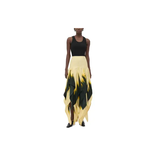 Bottega Veneta Casual Long Skirts Women's Yellow