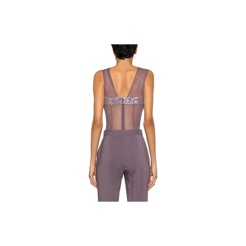 Elisabetta Franchi Bodysuits Women's Purple-2