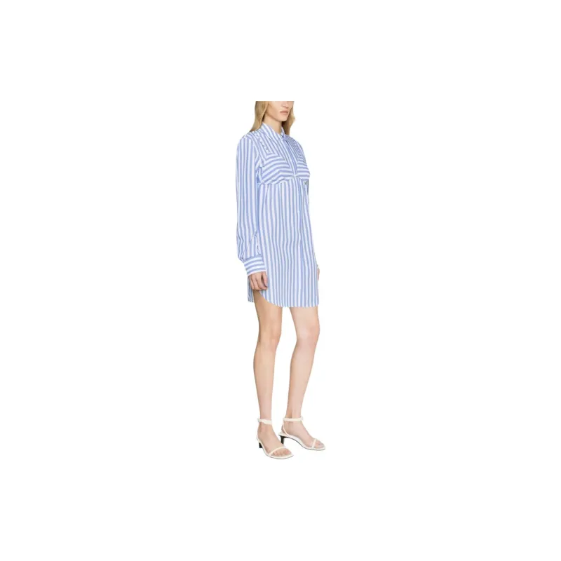 Staud Alita Layered Effect Striped Mini Dress-3