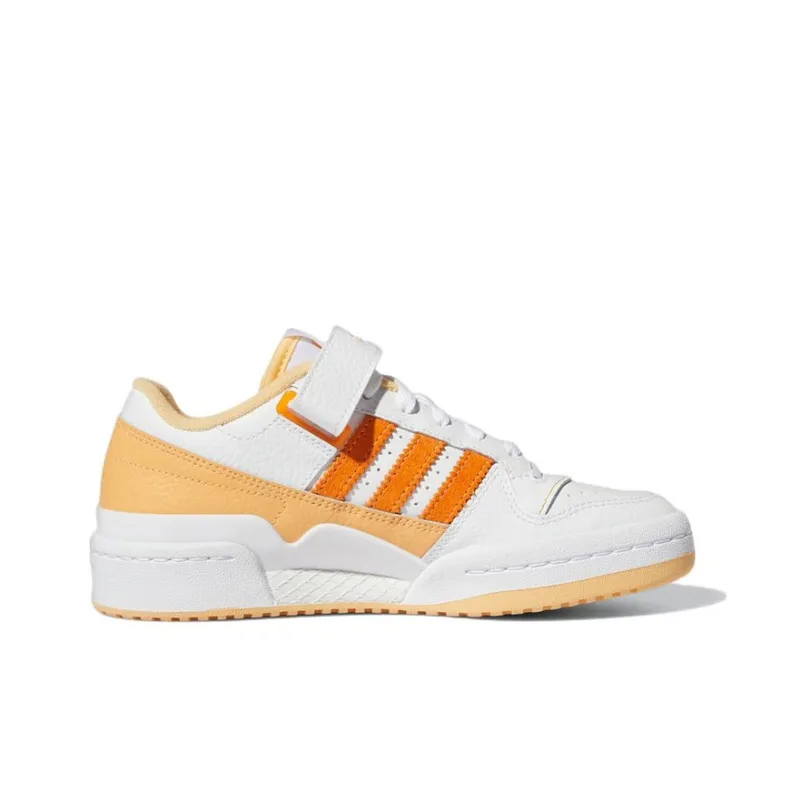Adidas Originals FORUM Low J Low Top Kids' Skateboarding Shoes White Yellow Teenagers-1