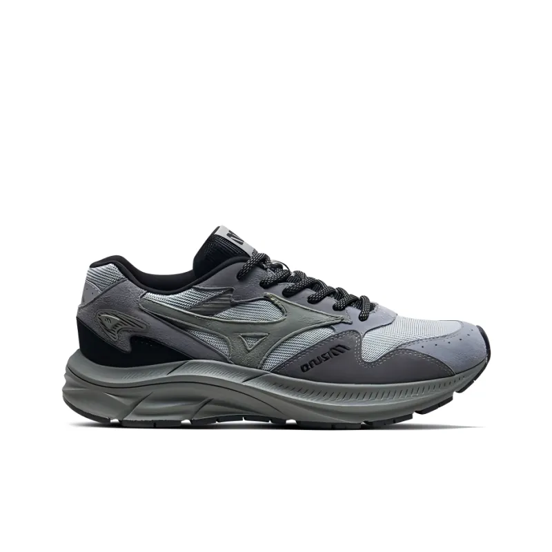 Mizuno Pi Retro Durable Breathable Low Top Casual Shoes Unisex Light Gray/Matte Green-1