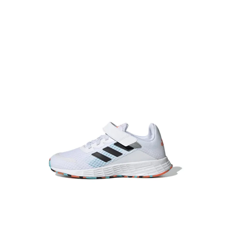 Adidas Duramo Sl Slip Resistant Low Top Kids' Running Shoes White Black Blue Children Aged 3 7 Years Old-0