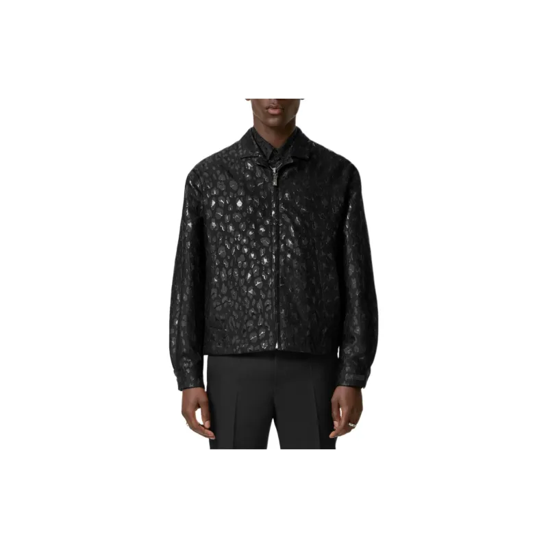 VERSACE Leopard Printed Zipped Jacket-1