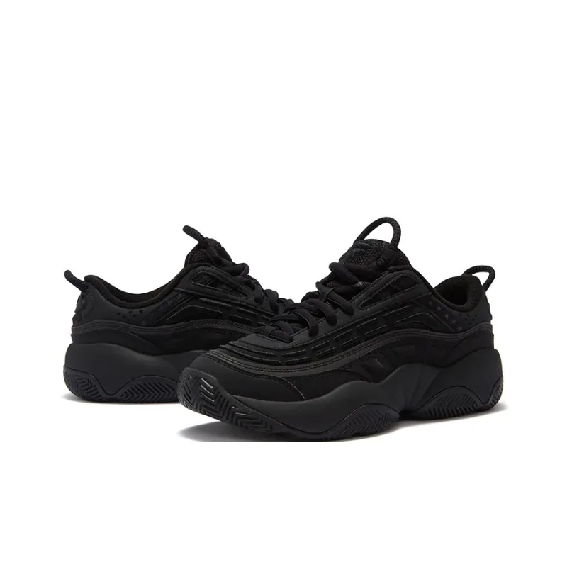 FILA FUSION Low Top Vintage Basketball Shoes Men's Black-2