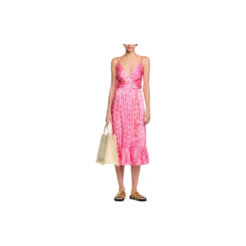 Sandro Slip Dresses Women's Pink-1
