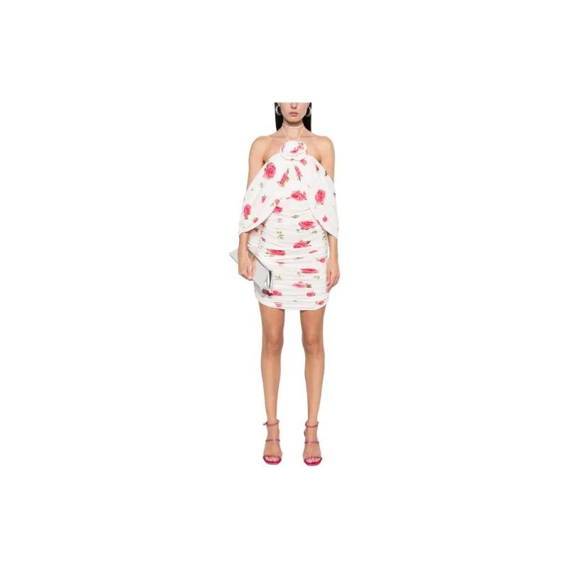 Magda Butrym Rose print Ruched Minidress-1